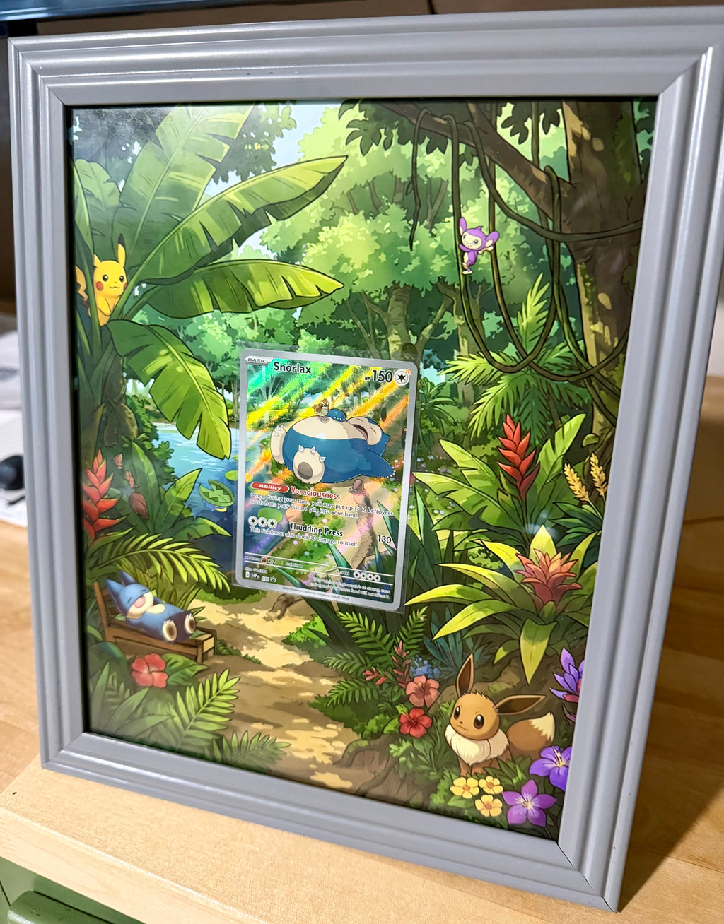 Snorlax 151 extended art frame Card not Included
