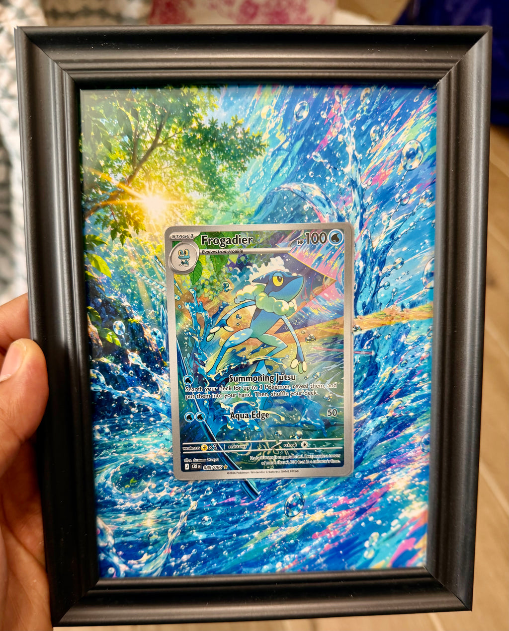 Frogadier 089/086 extended art frame Card not included