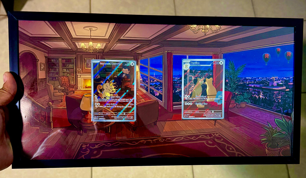 Meowth 203/182 & Persian 078/064 extended art frame, cards not included