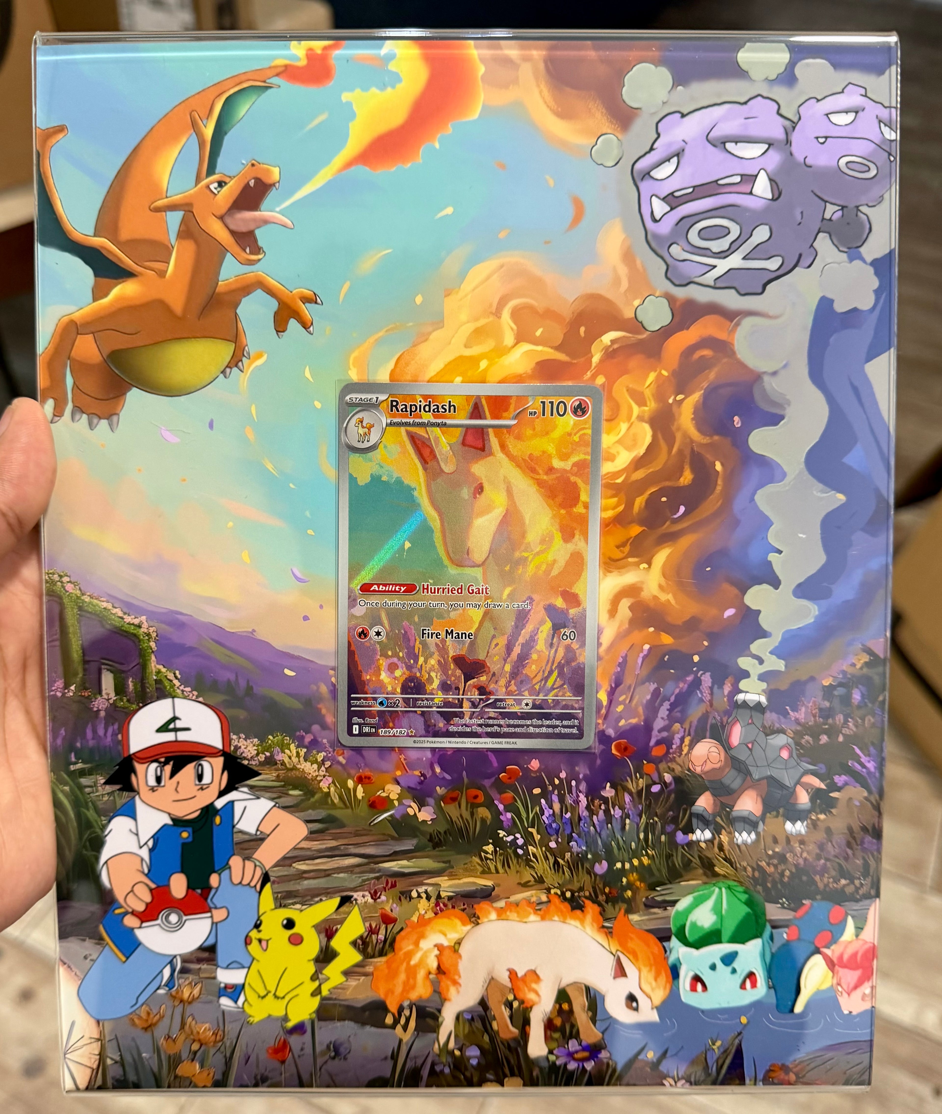Rapidash 189/182 extended art frame CARD NOT INCLUDED