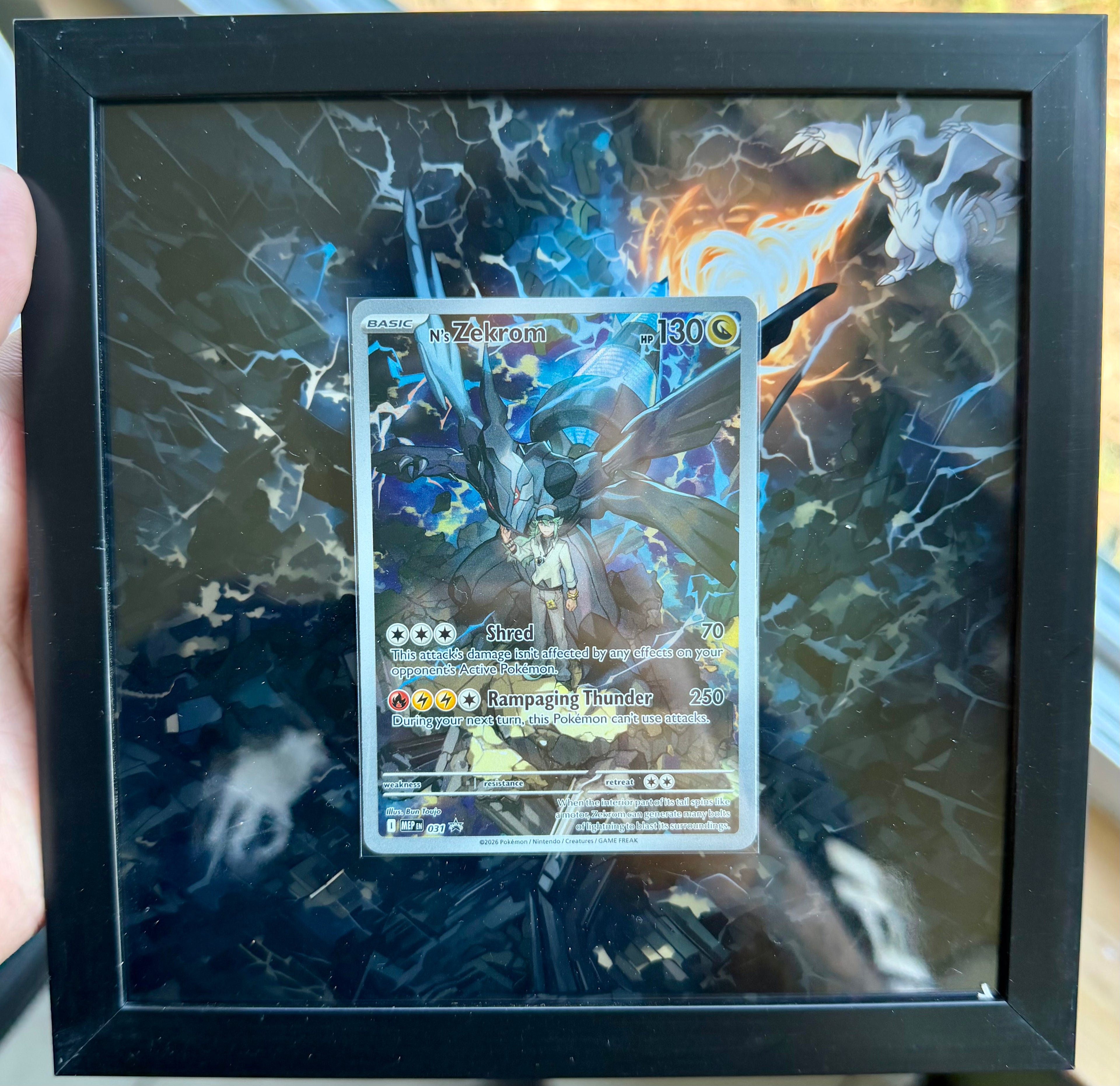 N’s Zekrom 031 extended art frame, card not included
