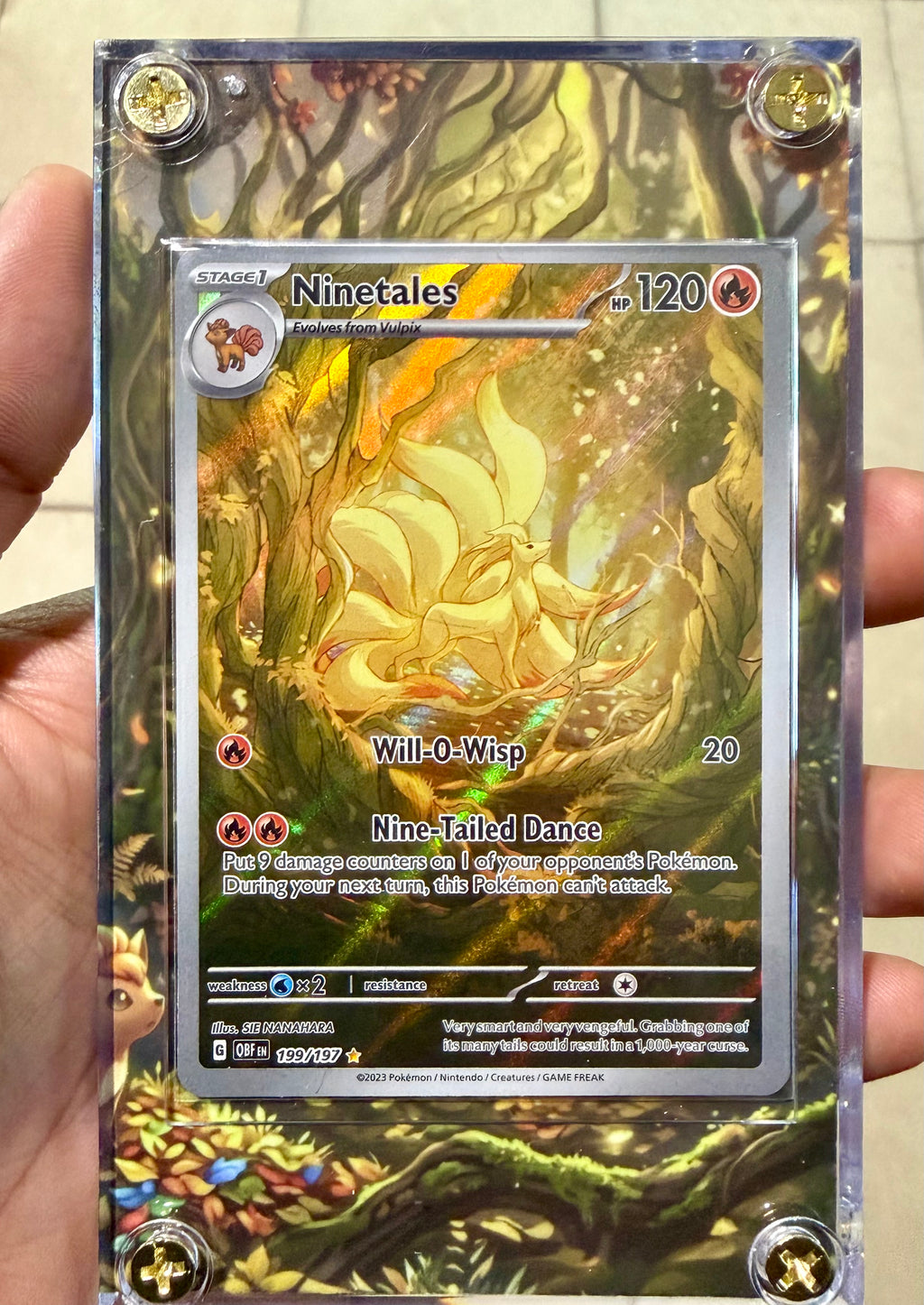 Ninetails 199/197 extended art slab, CARD NOT INCLUDED