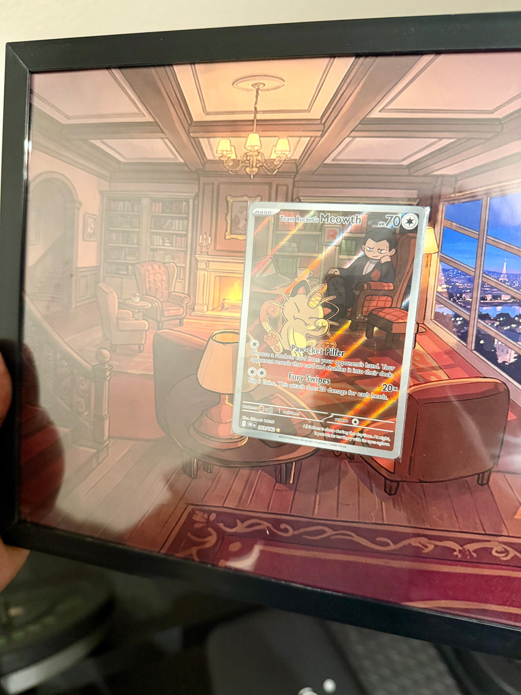 Meowth 203/182 & Persian 078/064 extended art frame, cards not included