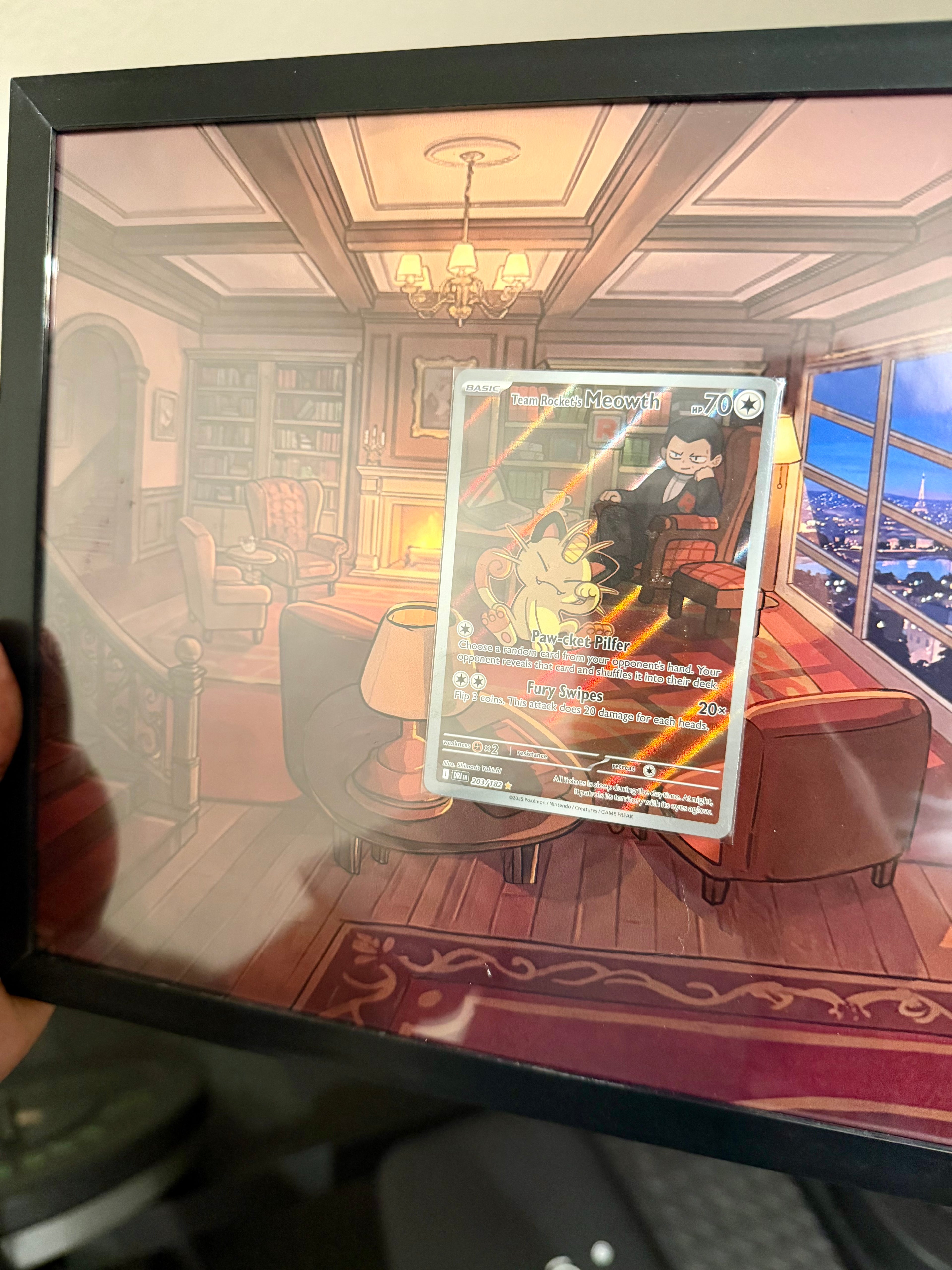 Meowth 203/182 & Persian 078/064 extended art frame, cards not included