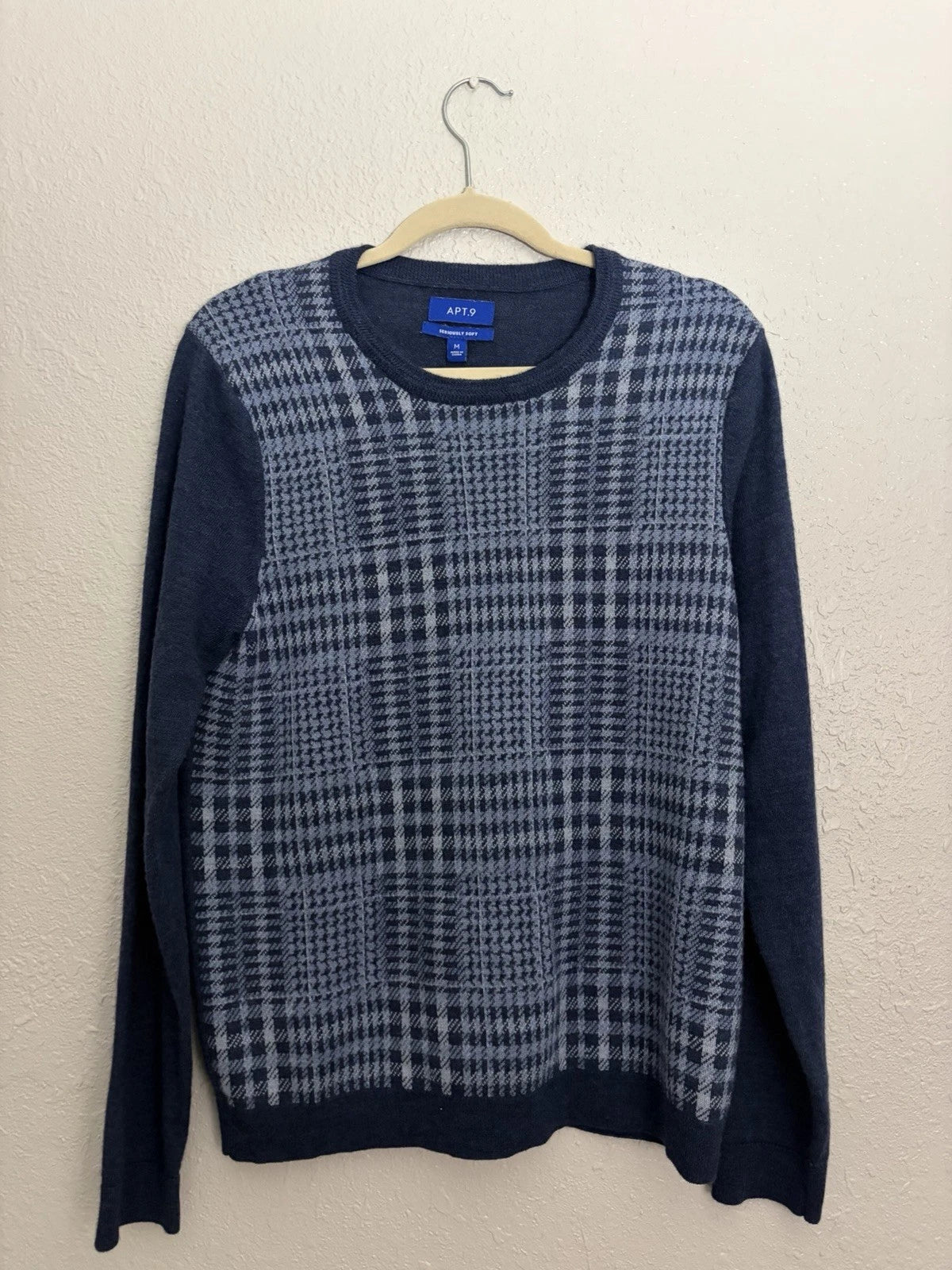 APT.9 SERIOUSLY SOFT MENS LONG SLEEVE CREW NECK SWEATER SIZE MEDIUM