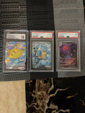 3 graded pokemon slabs