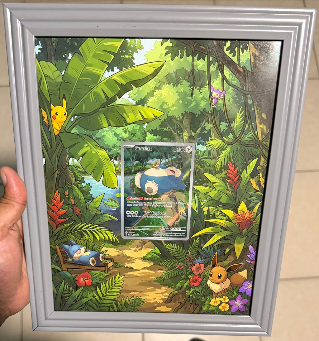 Snorlax 151 extended art frame Card not Included