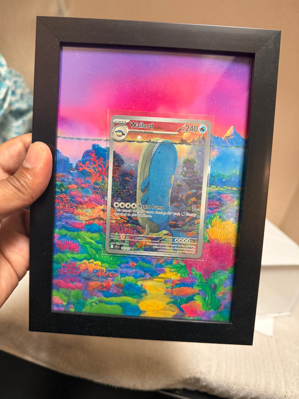 Wailord 162/159 extended art frame, CARD NOT INCLUDED