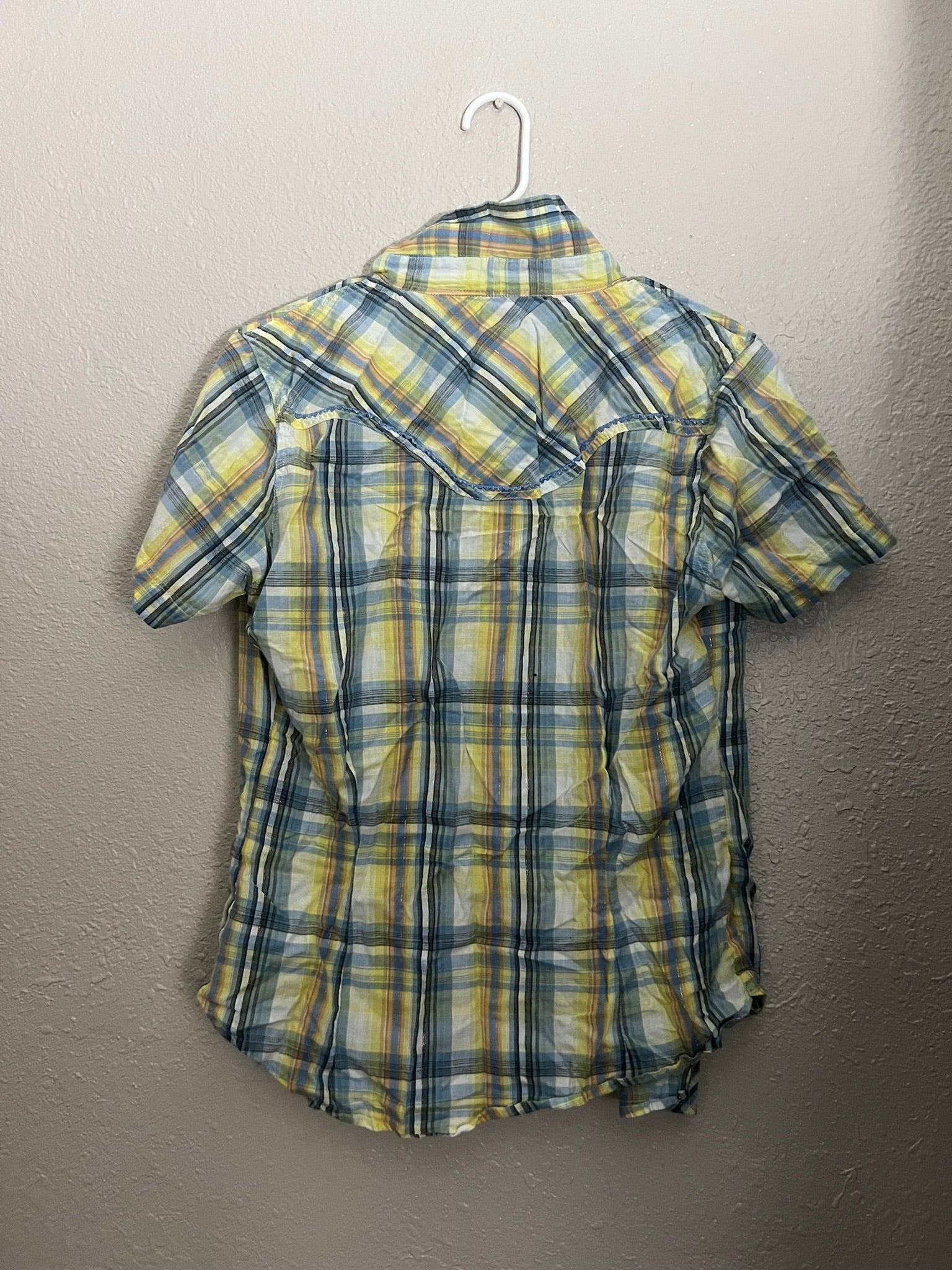 Cumberland Outfitters Shirt Women's Plaid Pattern Snap