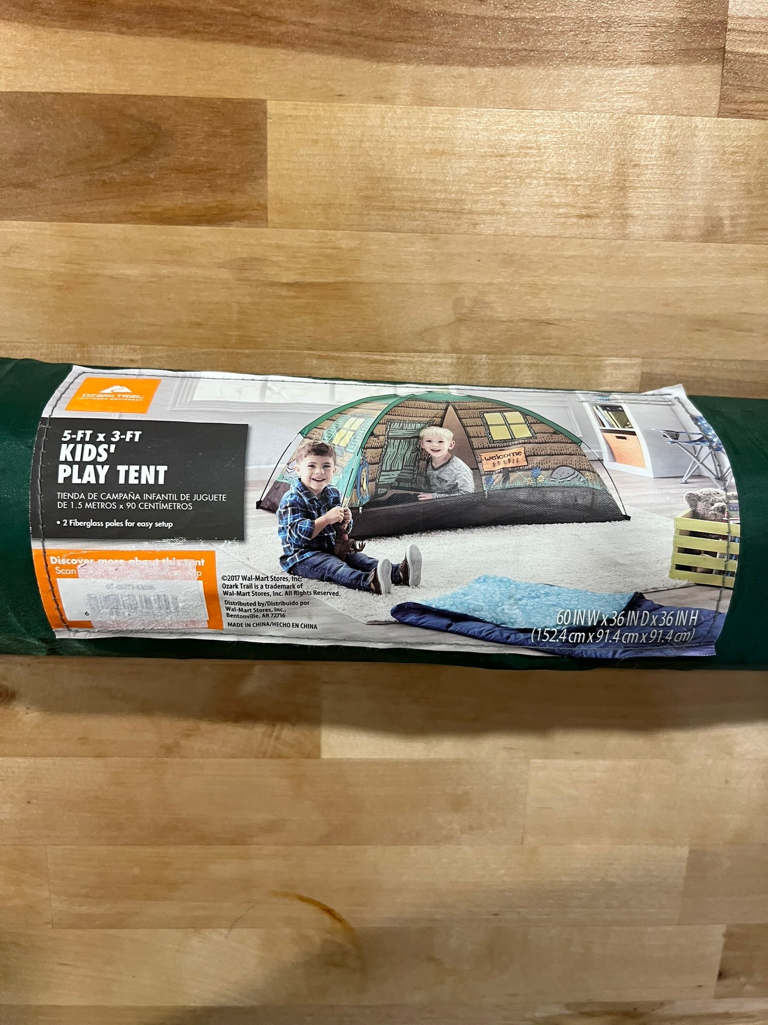 2017 Wal-Mart Ozark Trail 5'x3' Kids Play Tent "Cabin"