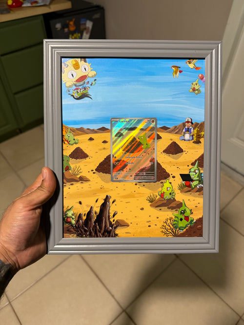 Larvitar 203/197 extended card frame, card not included